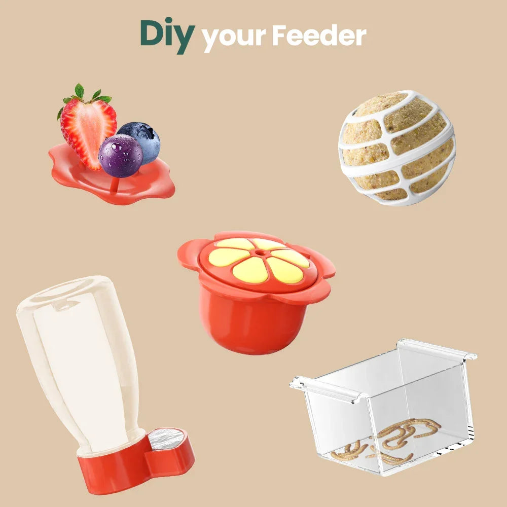 Soliom BF08S Smart Bird Feeder With Solar Power Metal Case-1.6L-with DIY Add-ons, 2K resolution - Soliom