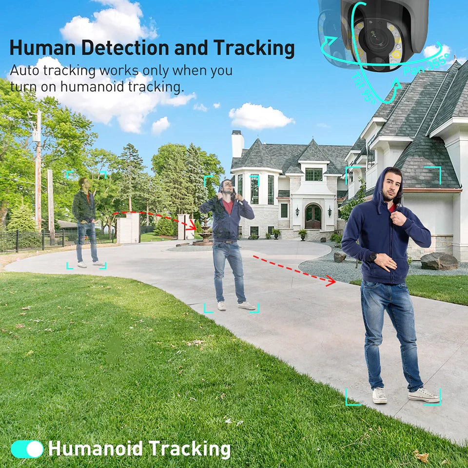 Soliom 5MP S600-C10X Solar Powered Wireless Pan Tilt 4G LTE Cellular Camera-10X Zoom, Unlimited Data Plan - Soliom