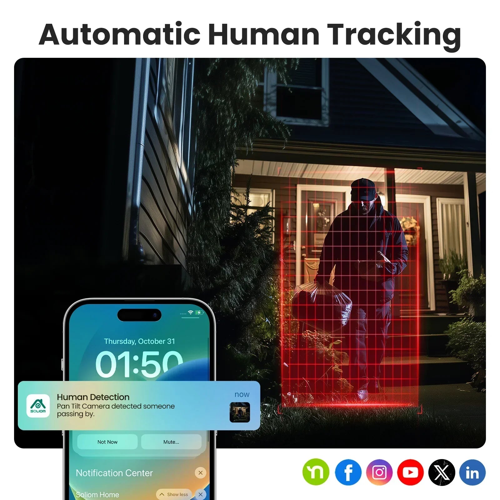 SOLIOM 4K Wireless Security Camera Outdoor, Solar Powered Home Security Camera with 8MP Color Night Vision, 4 Cam-Kit, SH802 - Soliom