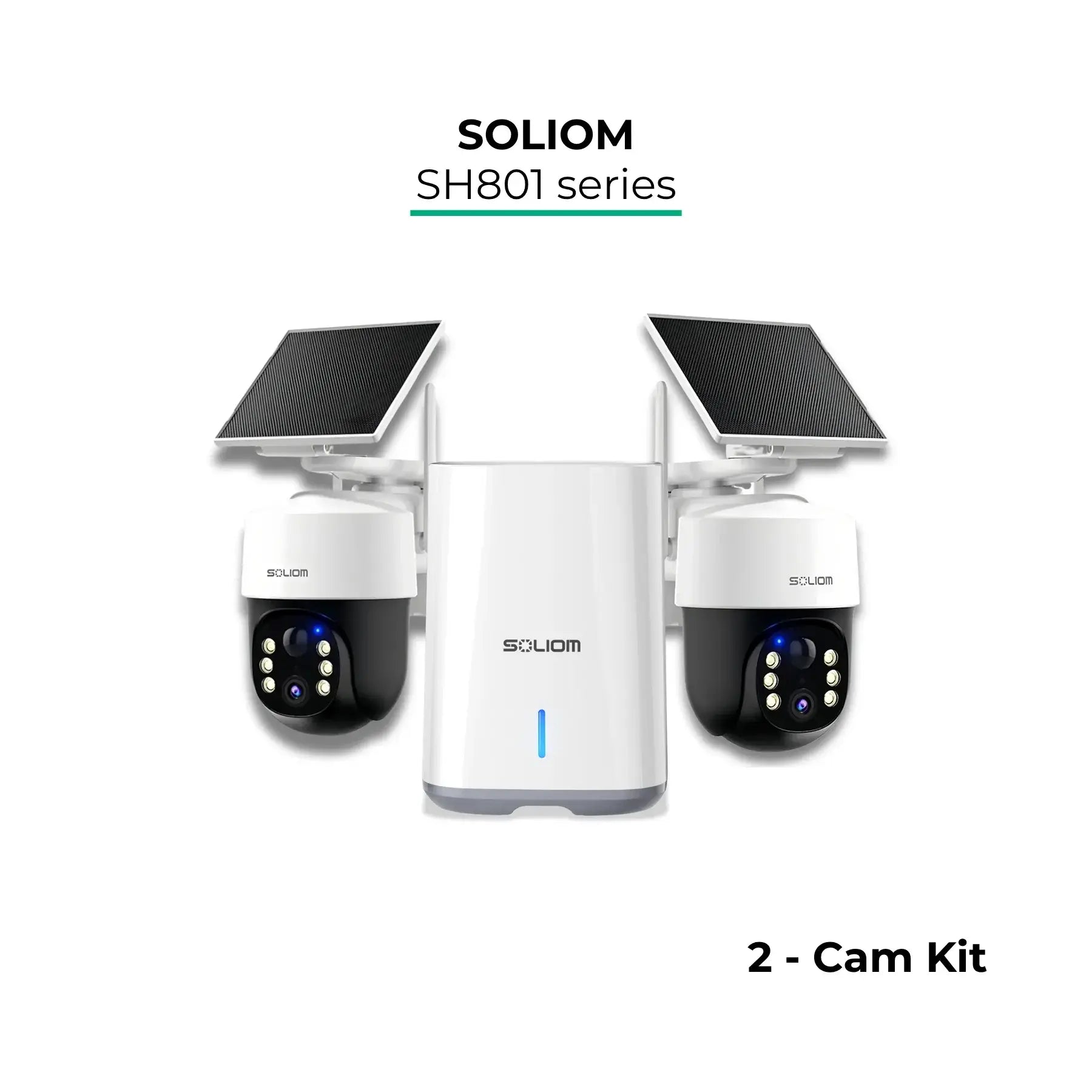 SOLIOM 4K Dual-Band WiFi Human-Tracking Solar Security Camera System SH801