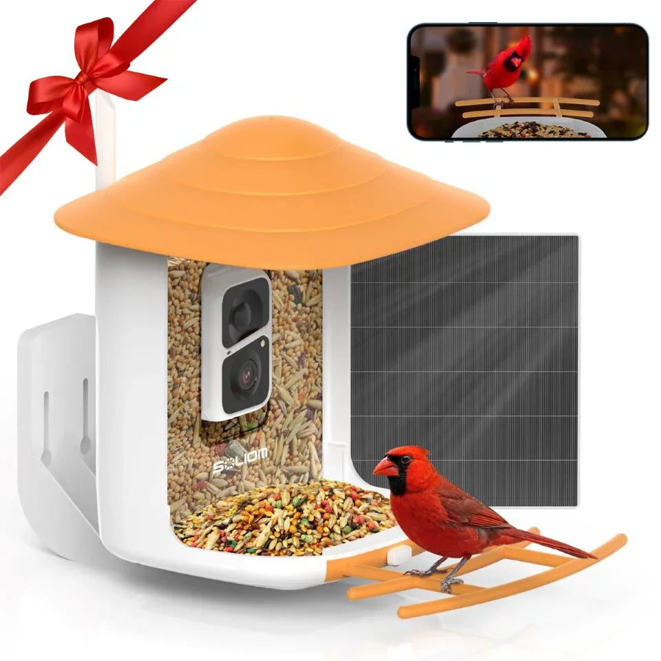 Soliom BF09 Bird Feeder with endless solar power, Pole Fitting