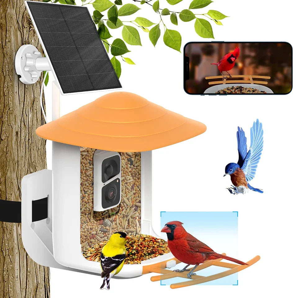 Soliom BF09 Bird Feeder with endless solar power, Pole Fitting - Soliom