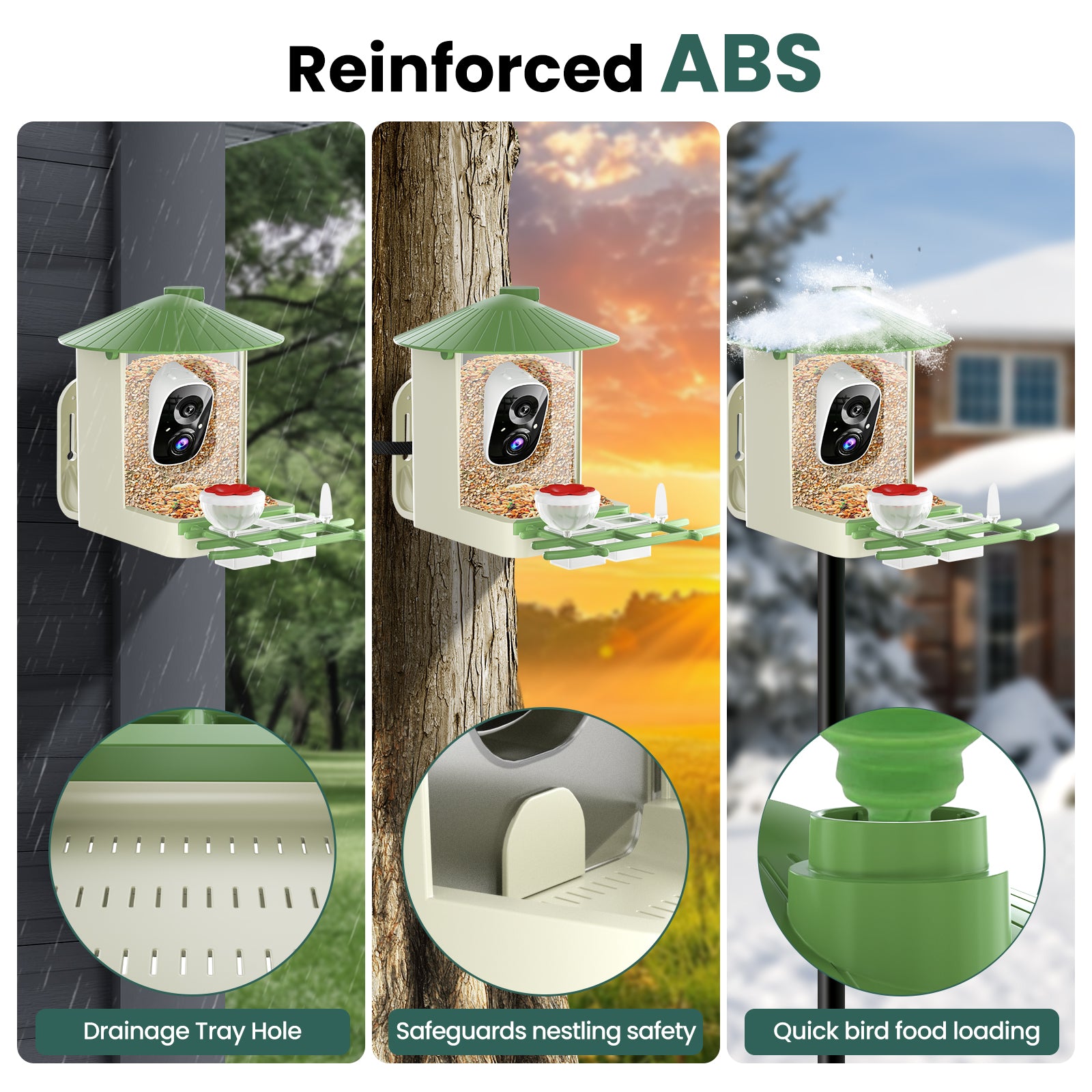 SOLIOM Smart Bird Feeder Camera with Solar Panel - 1.25L– 2K HD Live View, AI Bird Recognition, Real-Time Alerts, Customizable Feeding Options, Wireless Outdoor Gift for Bird Lovers