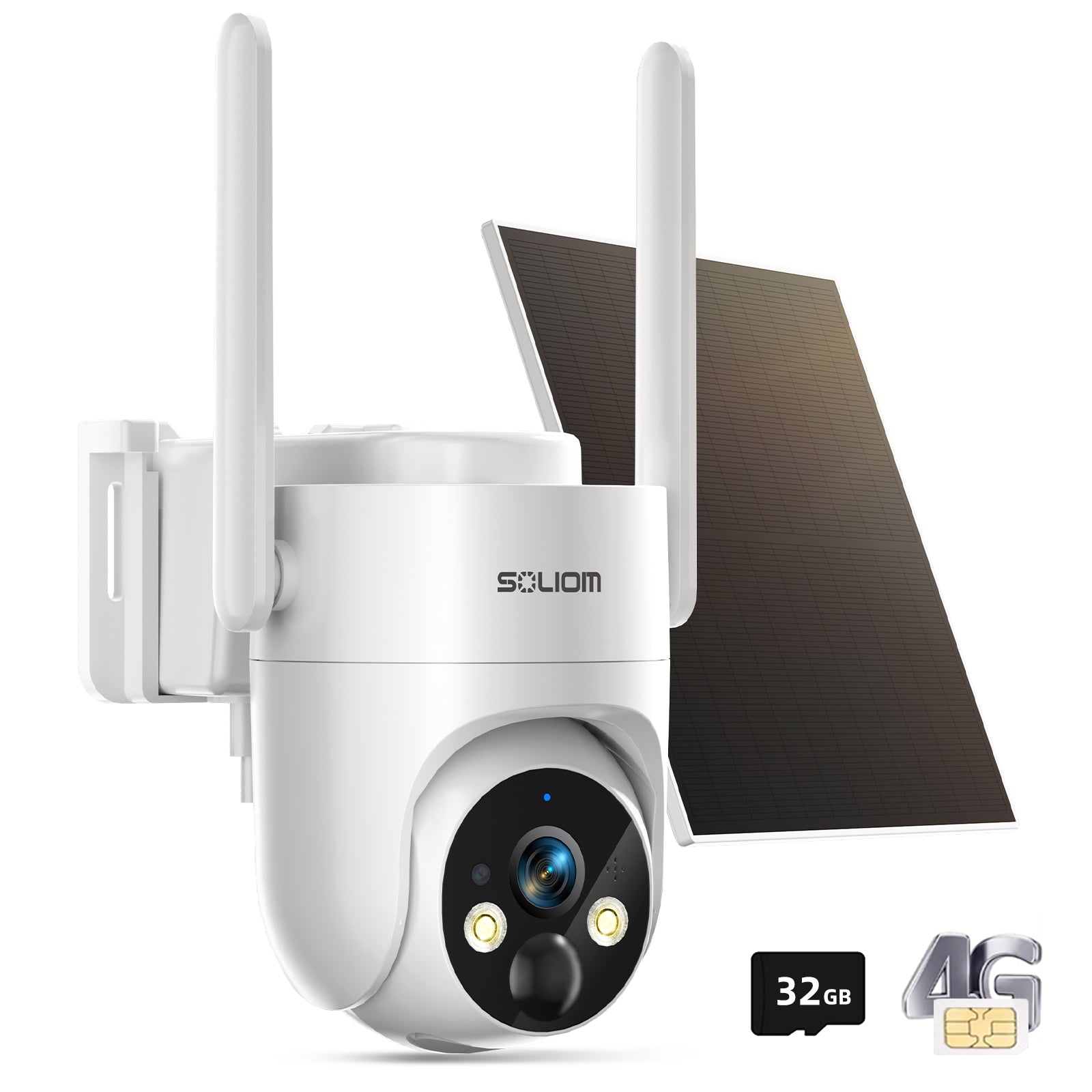 SOLIOM 2K 4G LTE IP66 Outdoor Security Camera S90