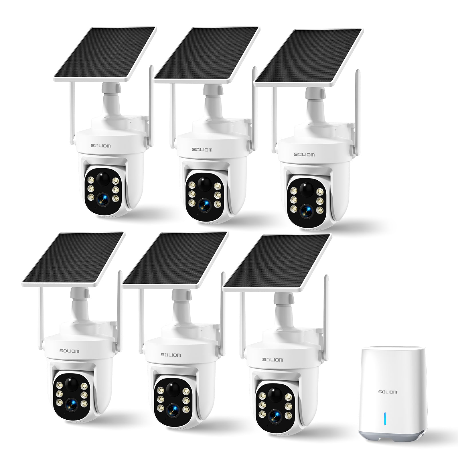 SOLIOM 5MP 3K Outdoor Security Camera System with 64GB Local Storage