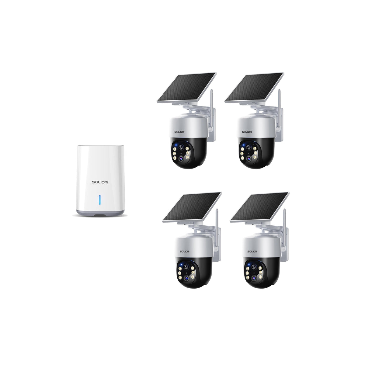 SOLIOM SHB801 4K 8MP Dual-Band Solar Security Camera System with Advanced Radar Detection