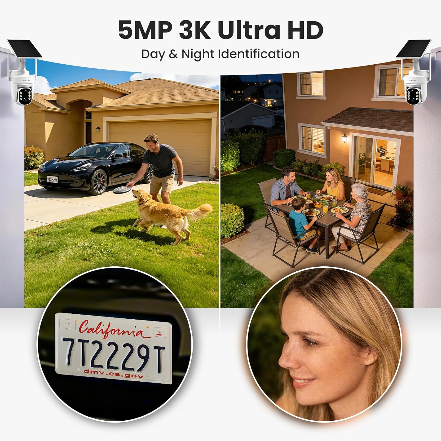 Special offer for SO-LIOM IP65 5MP 3K 5G WIFI Security Outdoor Camera, 6-Camera Kit, 64GB Local Storage, No Susbscription