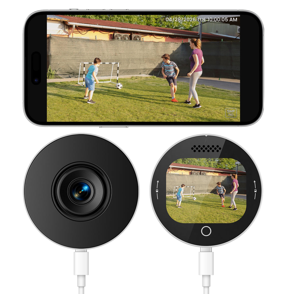 SOLIOM Wincam01 3K Dual-Band WiFi Indoor Camera with Anti-Glare Color Night Vision
