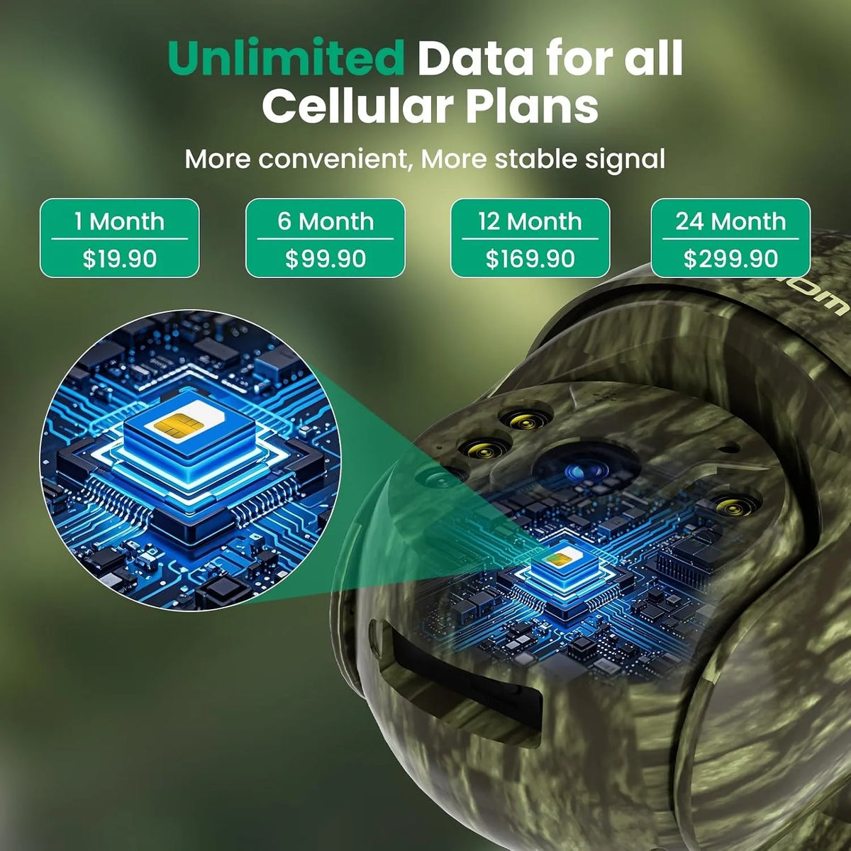 SOLIOM S600 2K 4G LTE Outdoor Hidden Camera Camo