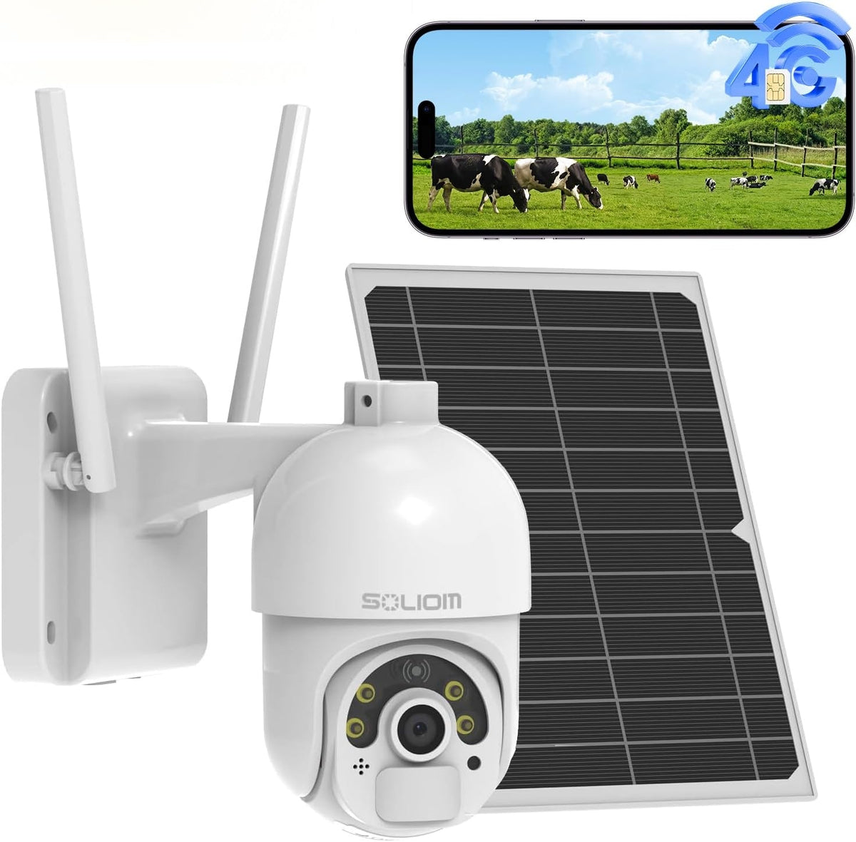 SOLIOM S800C 2K Outdoor Security Camera with PIR Detection & 2-Way Audio