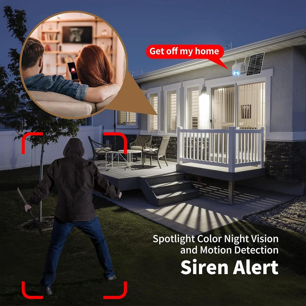SOLIOM S800C 2K Outdoor Security Camera with PIR Detection & 2-Way Audio