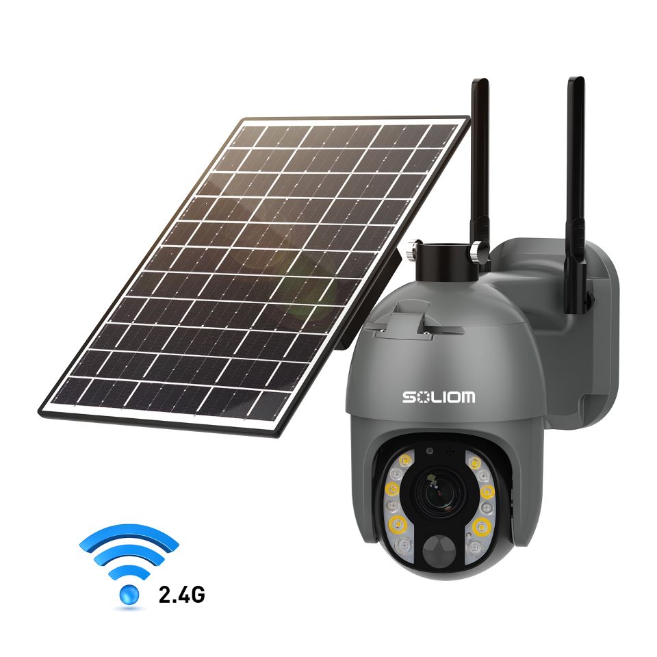 Soliom S600-W10X Optical Zoom Pan Tilt Solar Powered Wifi Camera