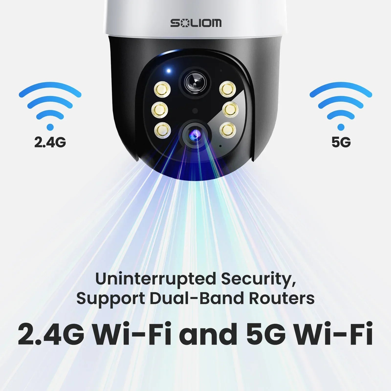 SOLIOM 4K Wireless Security Camera Outdoor, Solar Powered Home Security Camera with 8MP Color Night Vision, 4 Cam-Kit, SH802 - Soliom