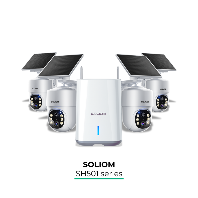 SOLIOM SH501 Wireless Solar Security Camera System (3K QHD + Local Storage Station)