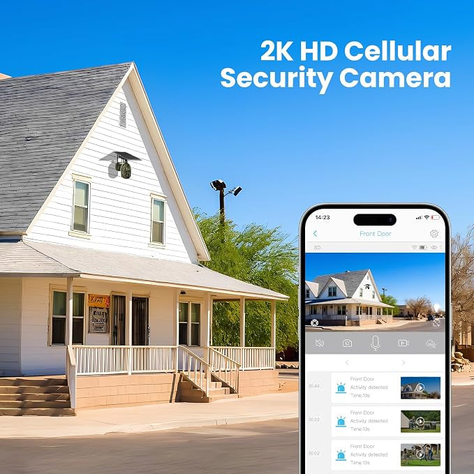 SOLIOM S600 Series 2K 4G LTE Solar Security Camera with Color Night Vision