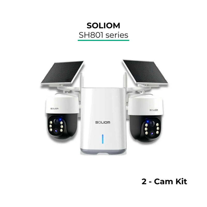 SOLIOM 4K Dual-Band WiFi Human-Tracking Solar Security Camera System SH801