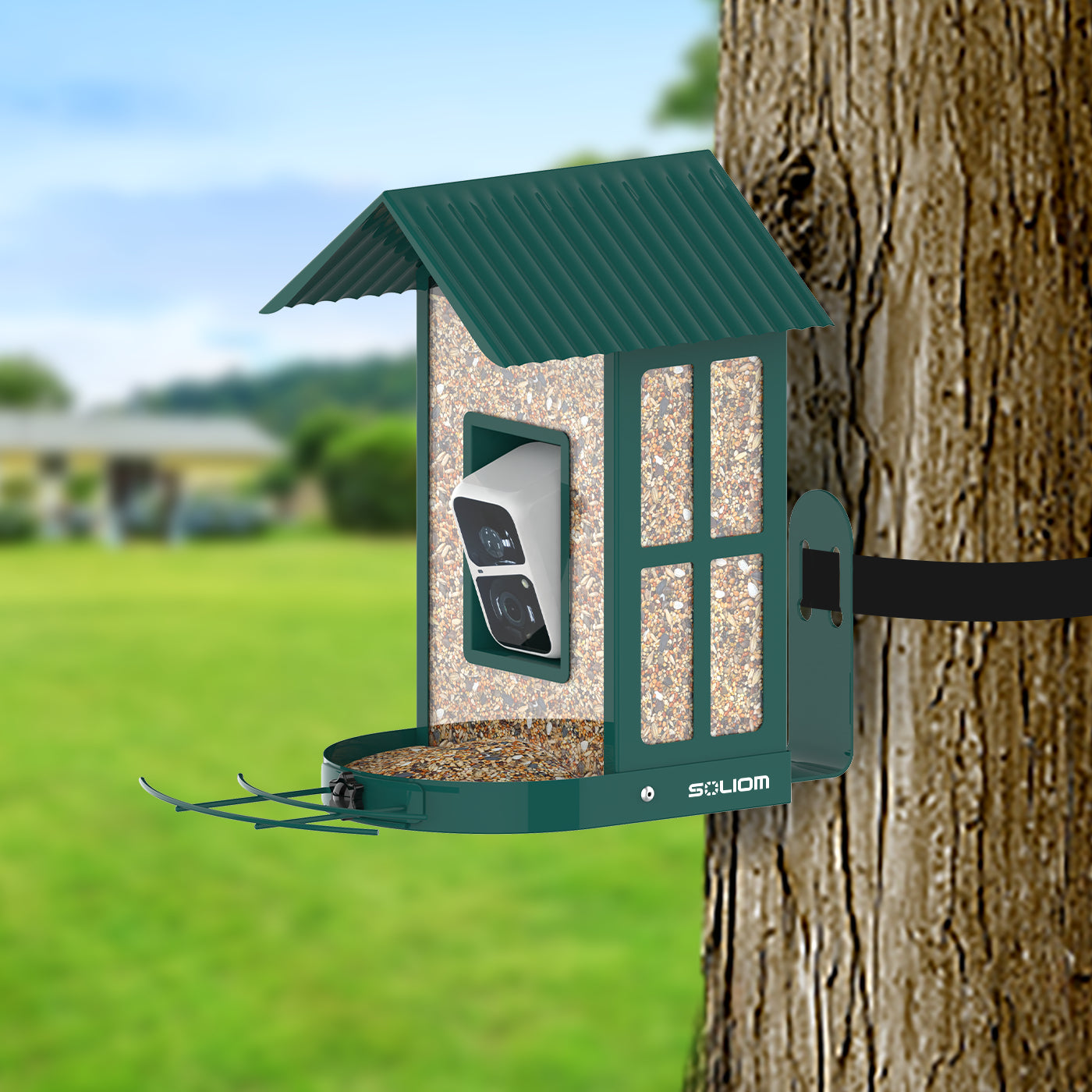 Soliom BF08 Smart AI Solar Bird Feeder With Camera - 2.7L