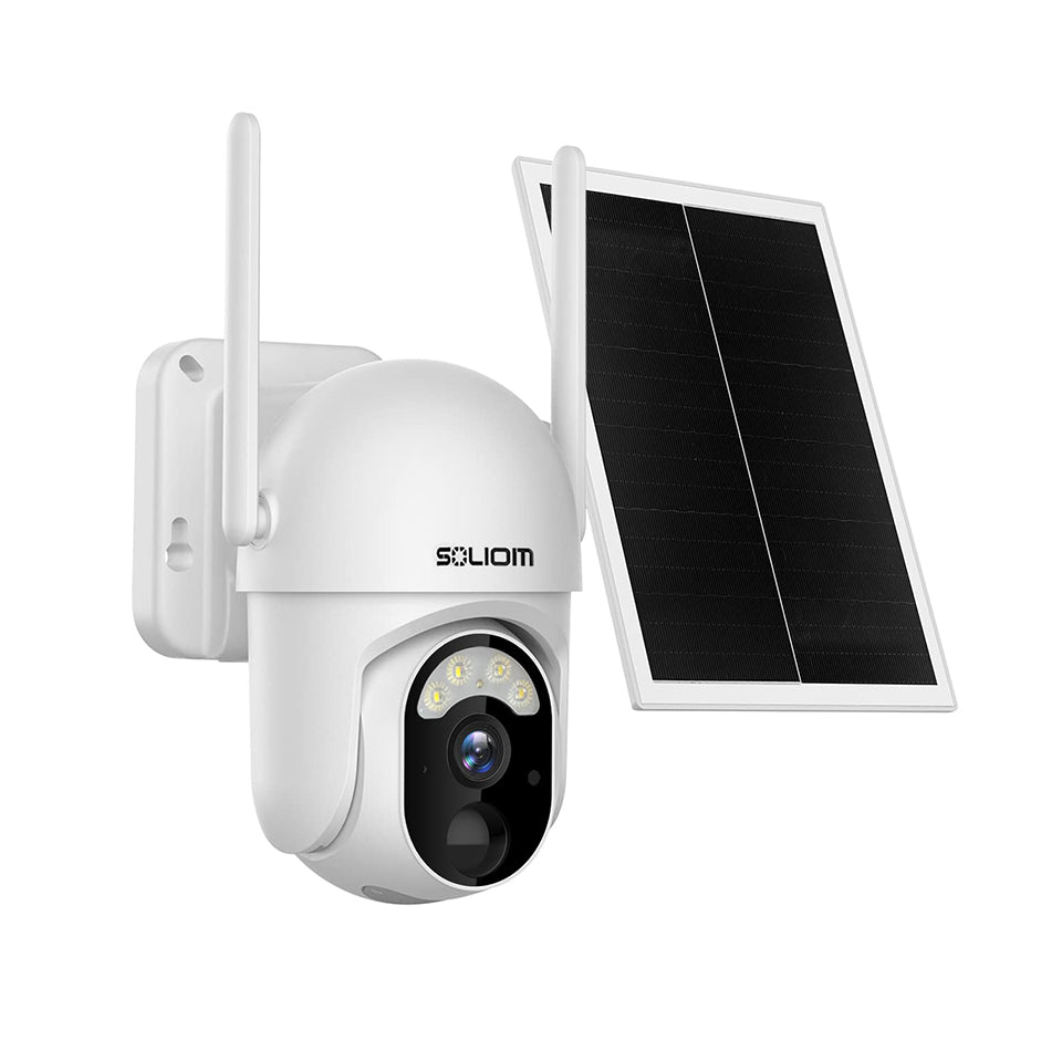 Soliom S40 Pan Tilt Wifi Security Camera, Solar Powered