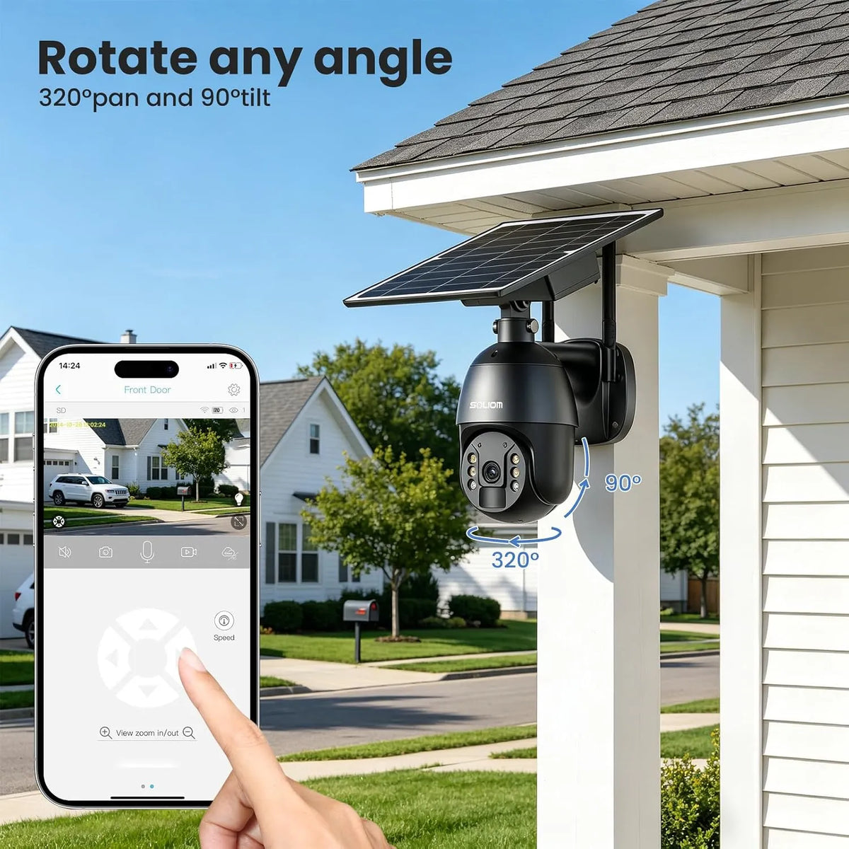 SOLIOM S600 Series 2K 4G LTE Solar Security Camera with Color Night Vision