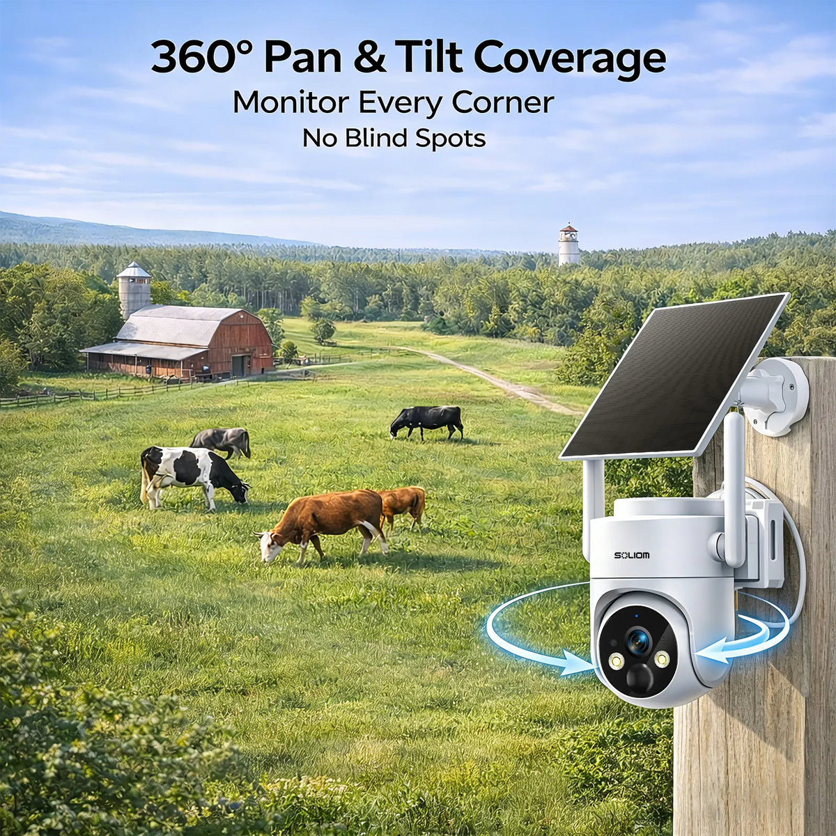 SOLIOM S90 2K 4G LTE Outdoor Security Camera with Color Night Vision