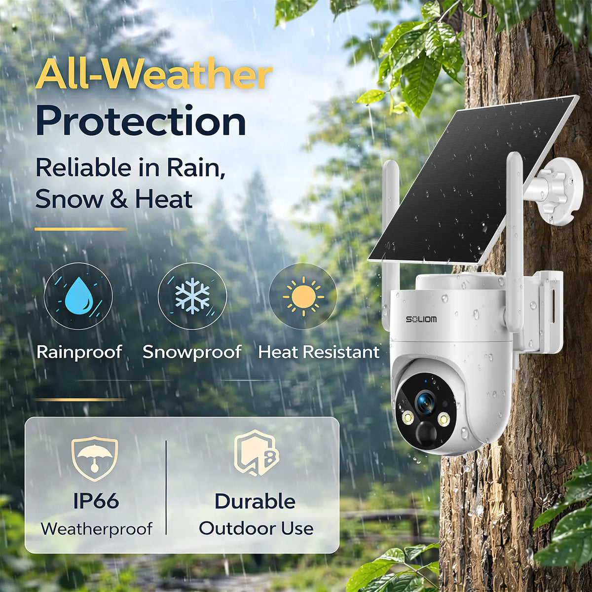 SOLIOM S90 2K 4G LTE Outdoor Security Camera with Color Night Vision