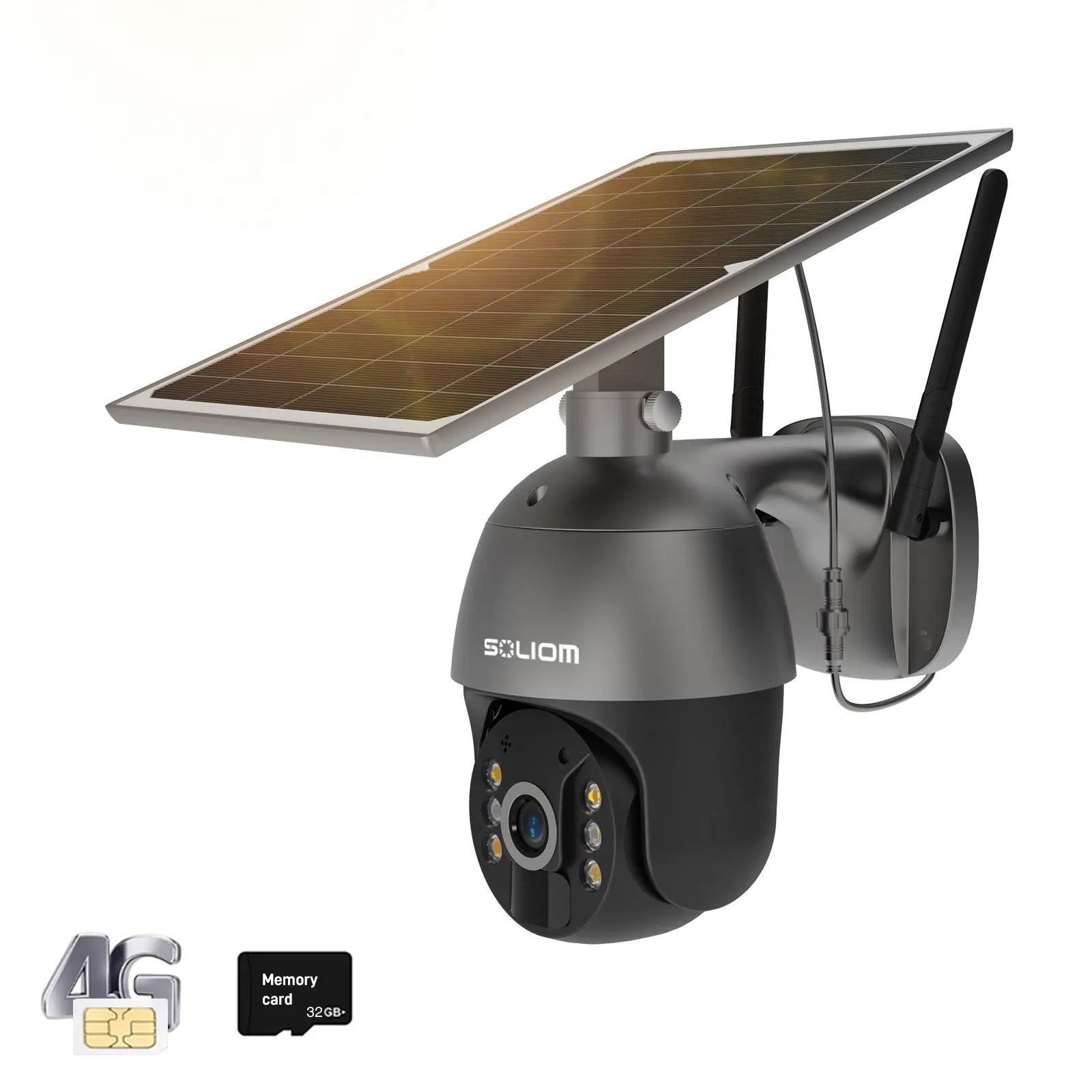 Soliom S600 Solar Powered Wireless 4G Cellular Security Camera