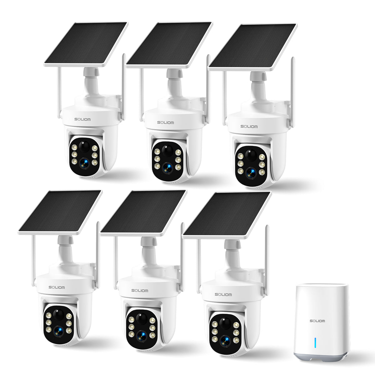 SOLIOM 5MP 3K Outdoor Security Camera System with 64GB Local Storage