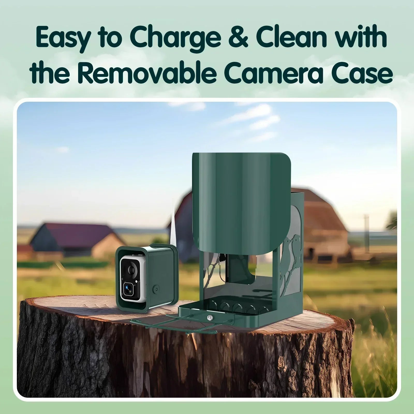 Humbirdy Smart Bird Feeder with Camera, 8MP Ultra HD Photo & 4K Live Video, AI Bird Identification, Slow Motion Playback,Dual-Band Wi-Fi, Solar Powered, No Subscription, Metal Bird Watching Gift