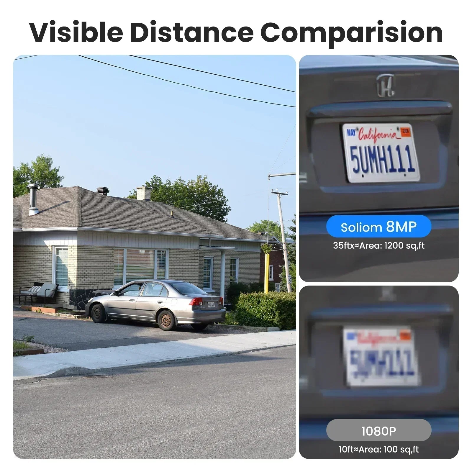 SOLIOM 4K Wireless Security Camera Outdoor, Solar Powered Home Security Camera with 8MP Color Night Vision, 4 Cam-Kit, SH802