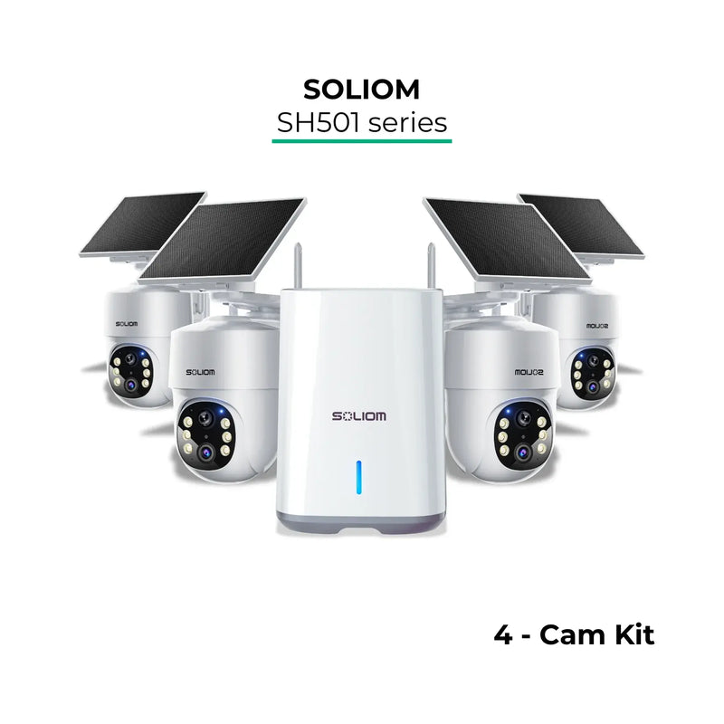 SOLIOM 3K 5GHz WIFI Outdoor Security Camera & Base Station SH501 Series