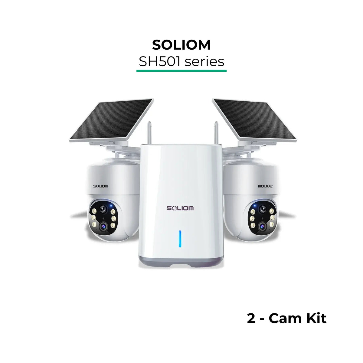 SOLIOM SH501 Series 3K Solar Security Camera with AI Human Detection