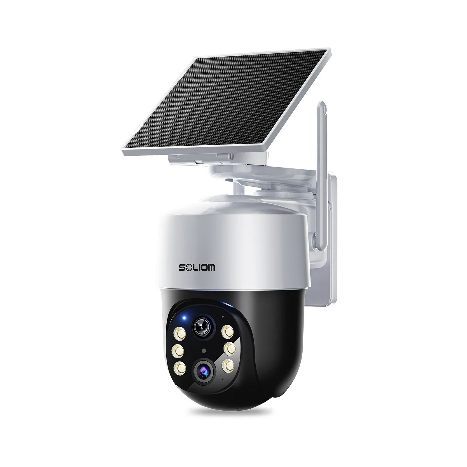 SOLIOM 4K Wireless Security Camera Outdoor, Solar Powered Home Security Camera with 8MP Color Night Vision, 2 or 4 Cam-Kit, SH802