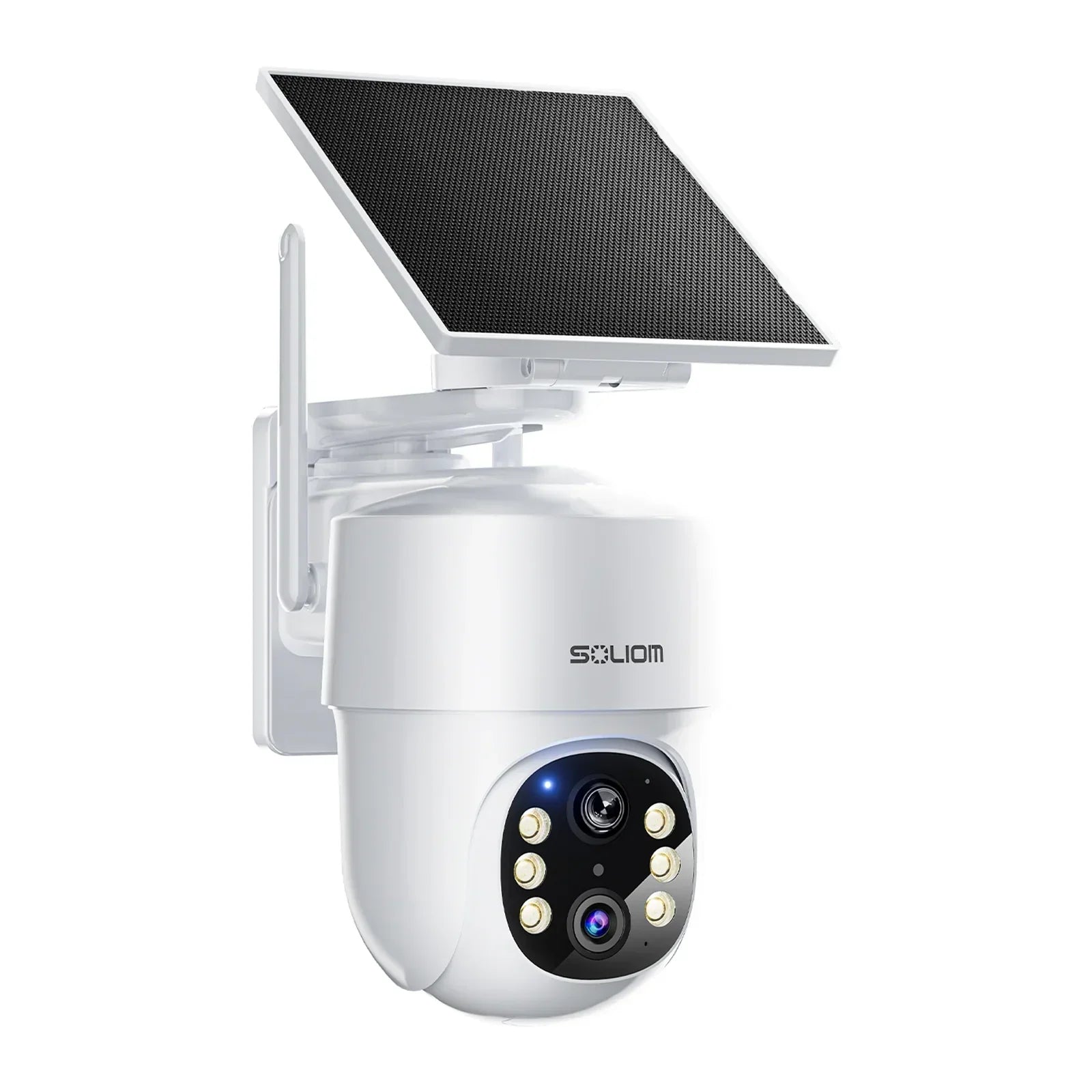 Soliom Wireless 5MP UHD Outdoor Solar Powered Security with Homebase, 3K Res, 360°PTZ, 2-Cam Pack, 4-Cam Pack, No Subscription - Soliom