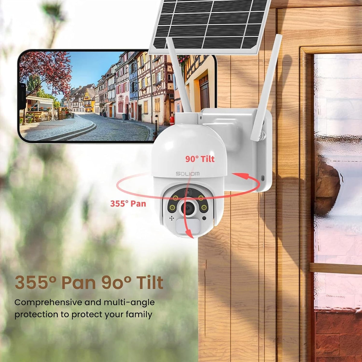 SOLIOM S800C 2K Outdoor Security Camera with PIR Detection & 2-Way Audio