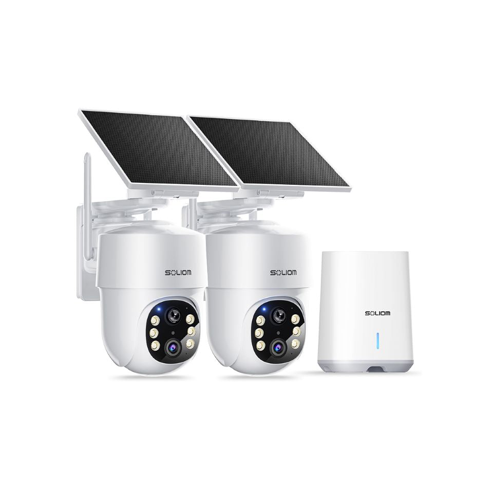 Soliom Alexa 2-Cam Kit 5G & 2.4G Wi-Fi Wireless Outdoor Solar Powered SHB01-SH501